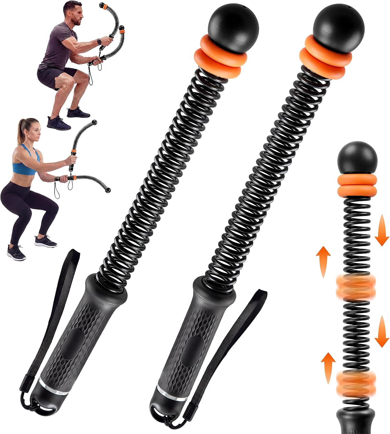 Battle Rope Exercise - Adjustable Ropeless Battle Ropes for Home