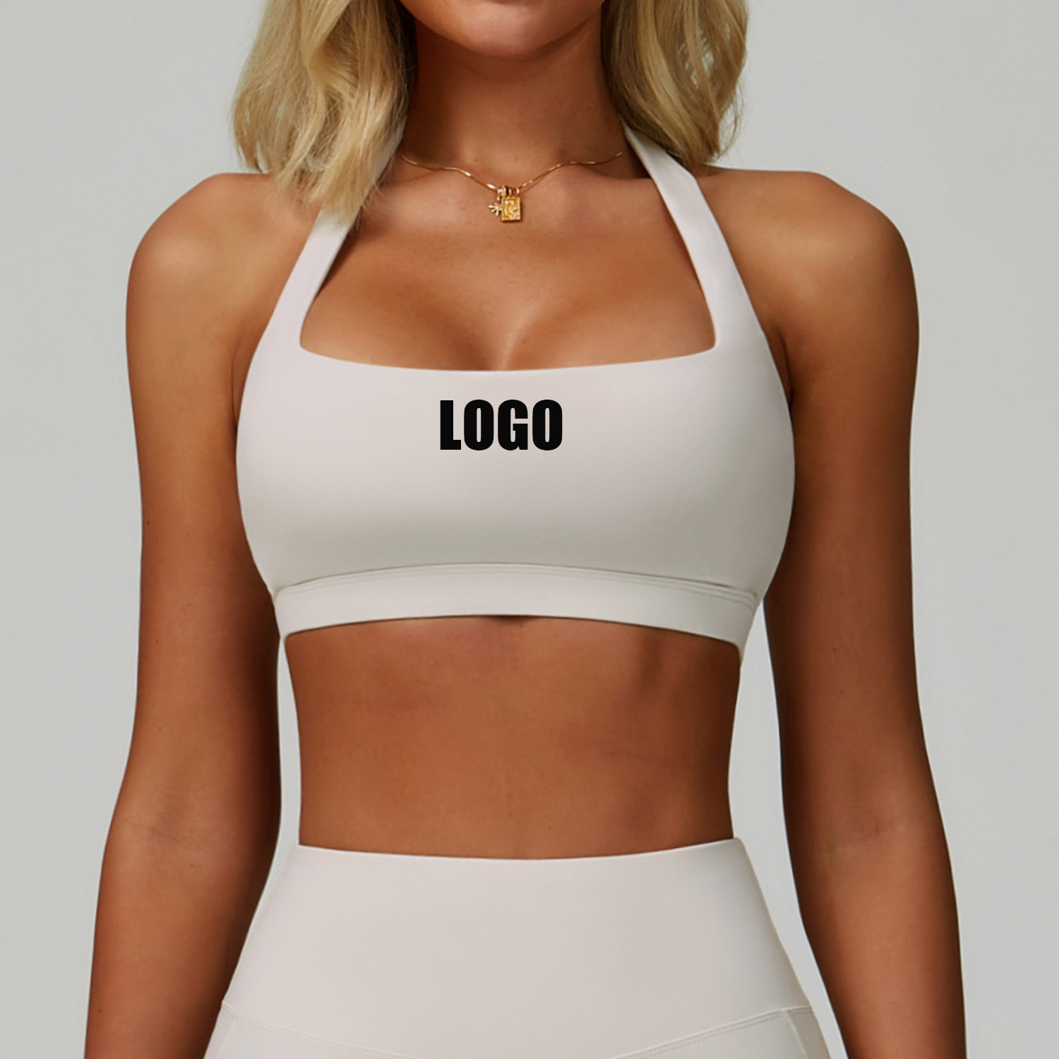 Yoga Fitness Logo - Custom LOGO Women's Summer Neck Yoga