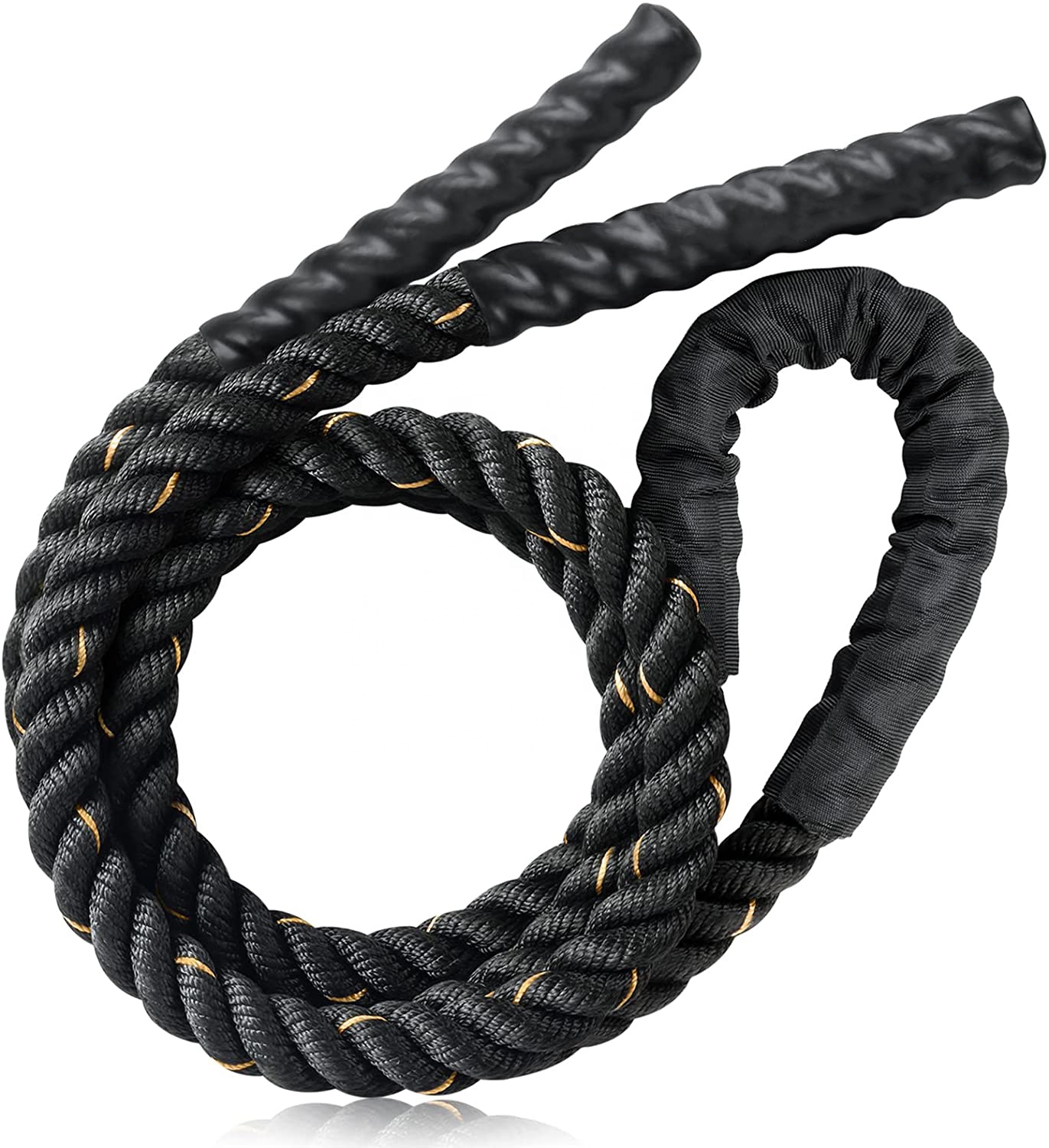 Battle Rope Exercise - Heavy Jump Fitness Battle Rope Workout
