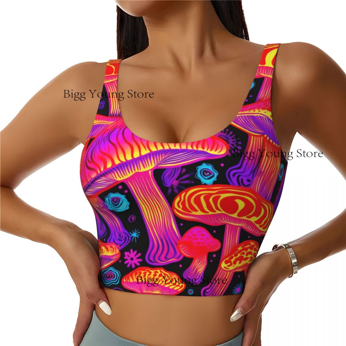 Yoga Fitness Group - Group Mushrooms Basic Tops Women Samba