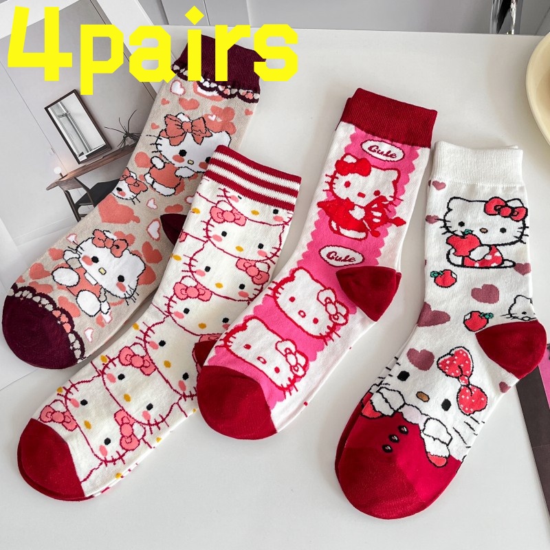 Yoga In Fitness First - 4 pairsof HelloKitty anti slip grip