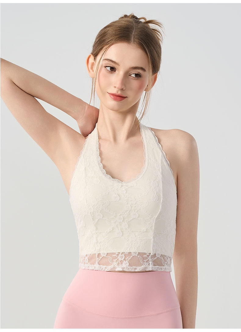 Yoga Và Fitness - Sexy Woman Halter V-neck Lace With