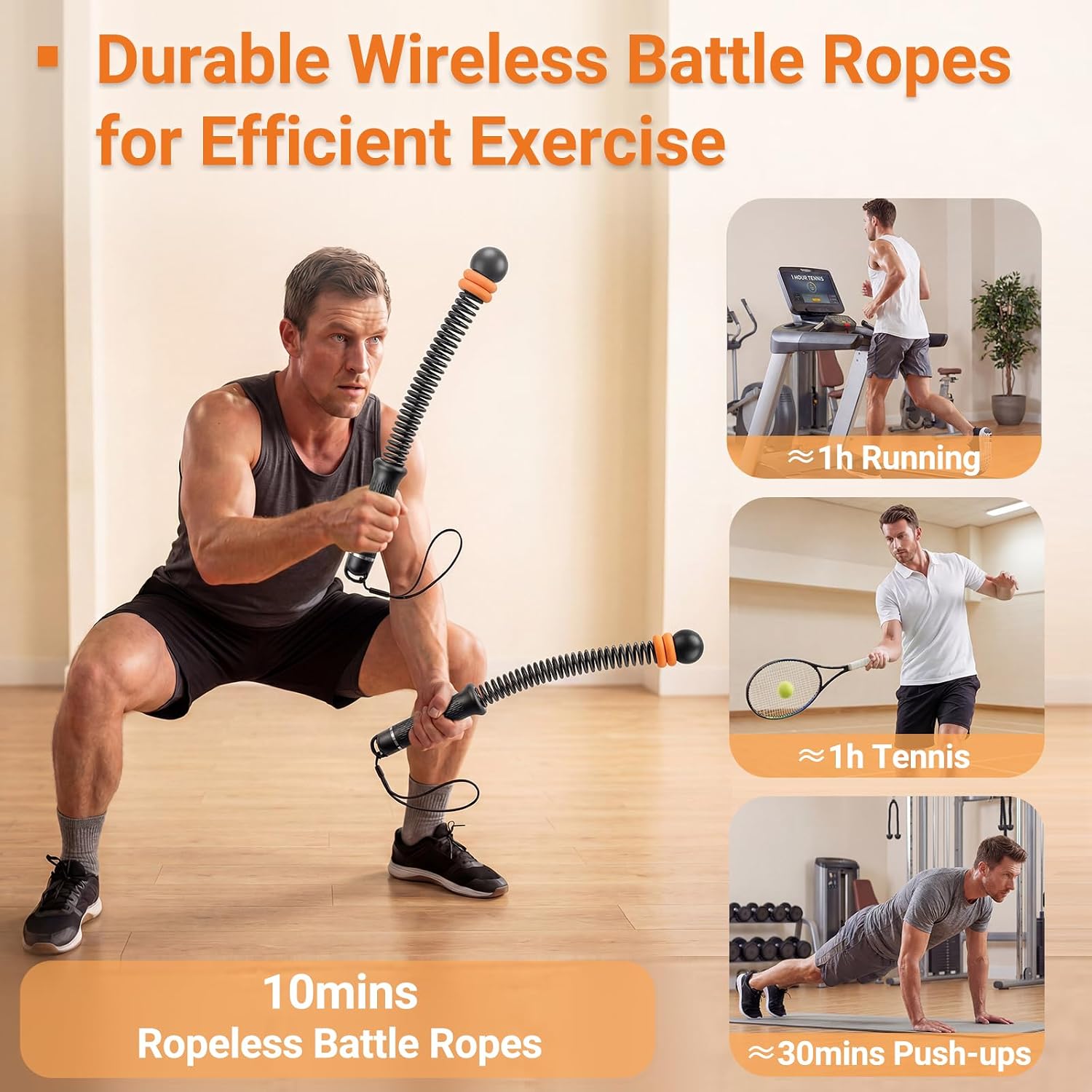 Adjustable Ropeless Battle Rop - Battle Rope Exercise recension och pris