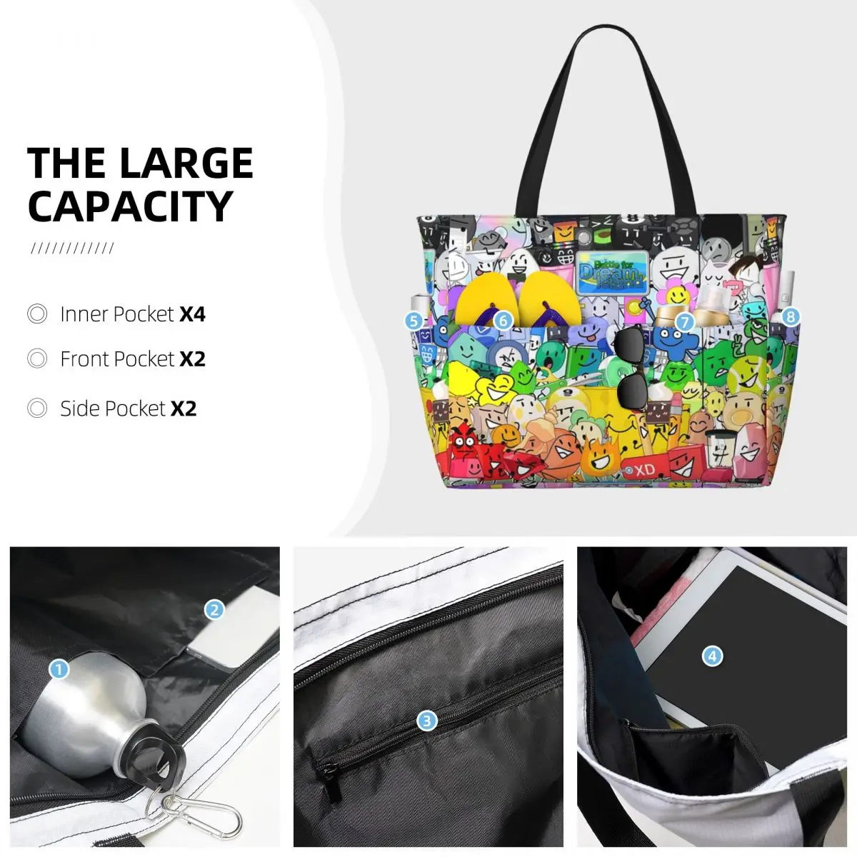 BFDI Group Picture Beach Tote  - Yoga Fitness Group recension och pris