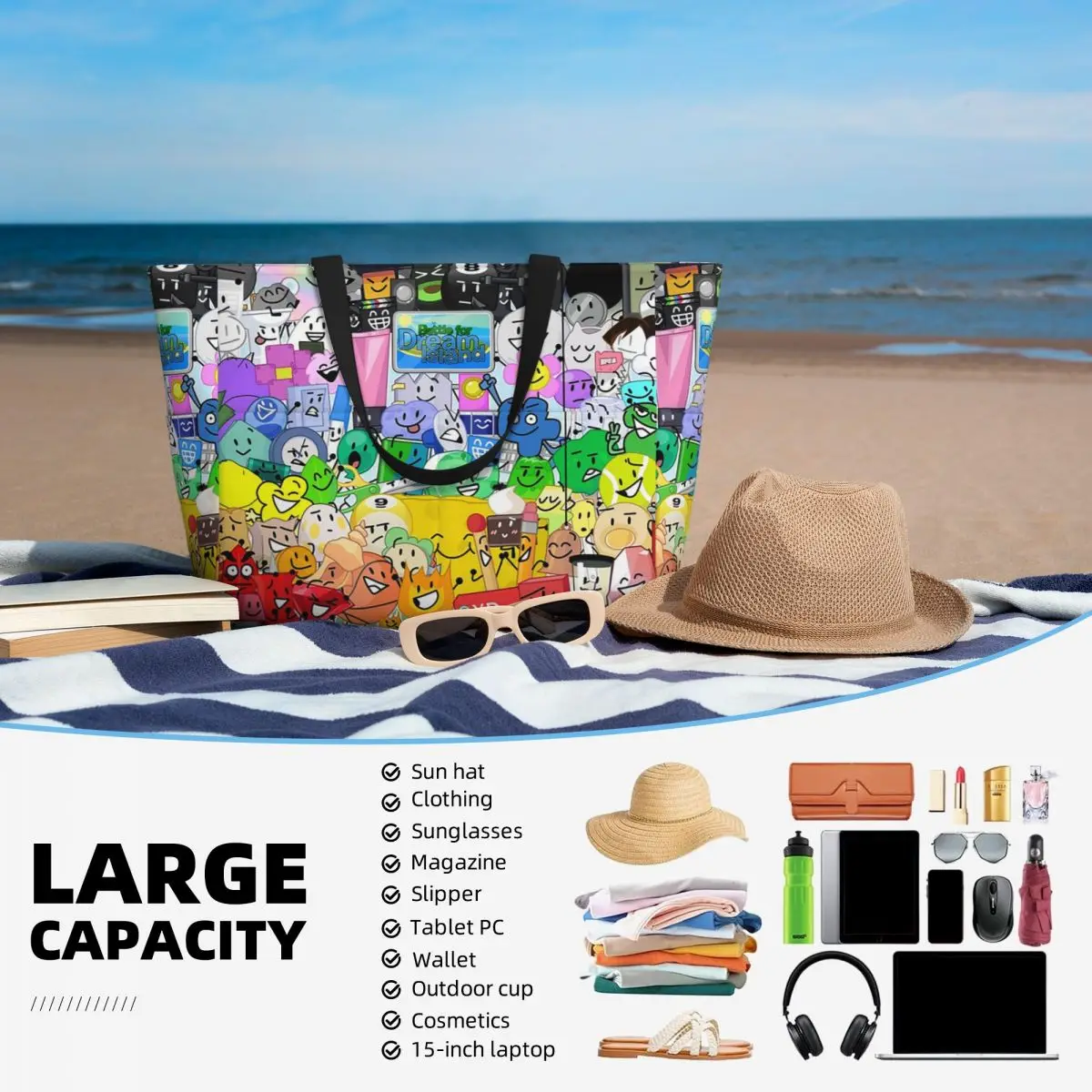 BFDI Group Picture Beach Tote  - Yoga Fitness Group recension och pris