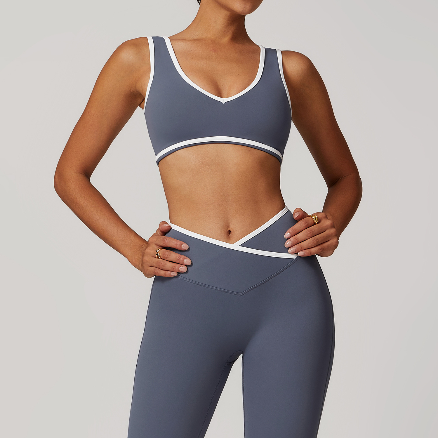 V-Neck Sports Bra Women Top Pu - Yoga Và Fitness recension och pris