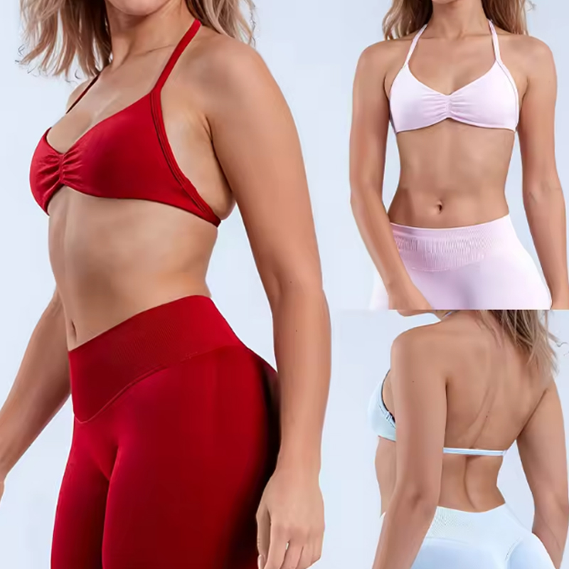 D-LOgo Women Halter Neck 2Pcs  - Yoga Fitness Logo recension och pris