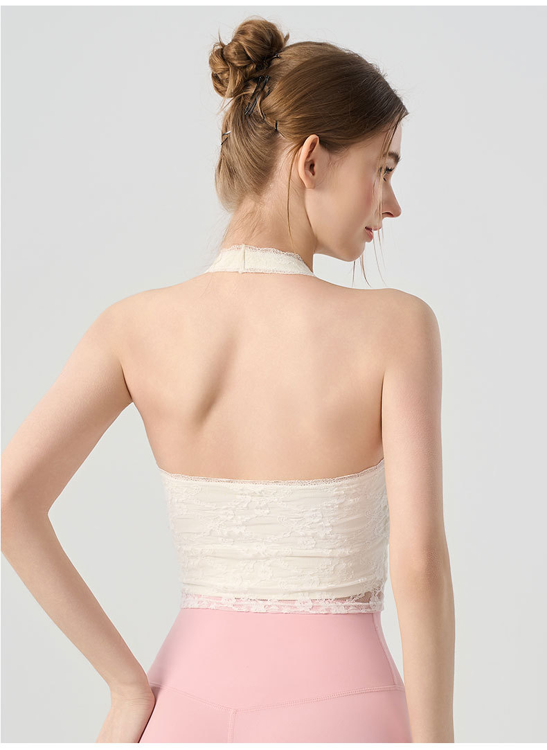 Sexy Woman Halter V-neck Lace  - Yoga Và Fitness recension och pris