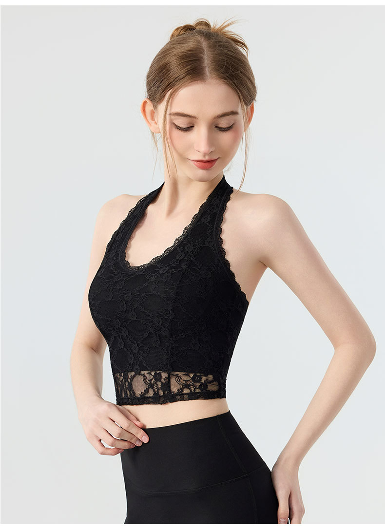 Sexy Woman Halter V-neck Lace  - Yoga Và Fitness recension och pris