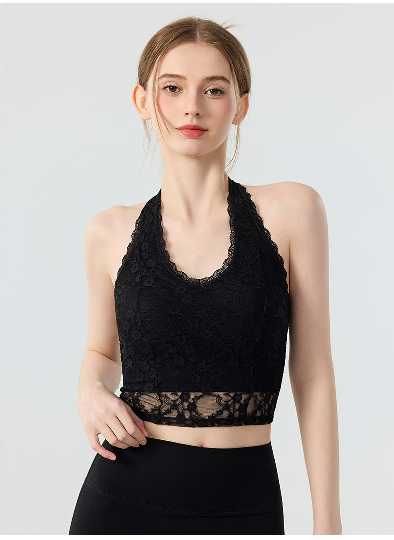 Sexy Woman Halter V-neck Lace  - Yoga Và Fitness recension och pris