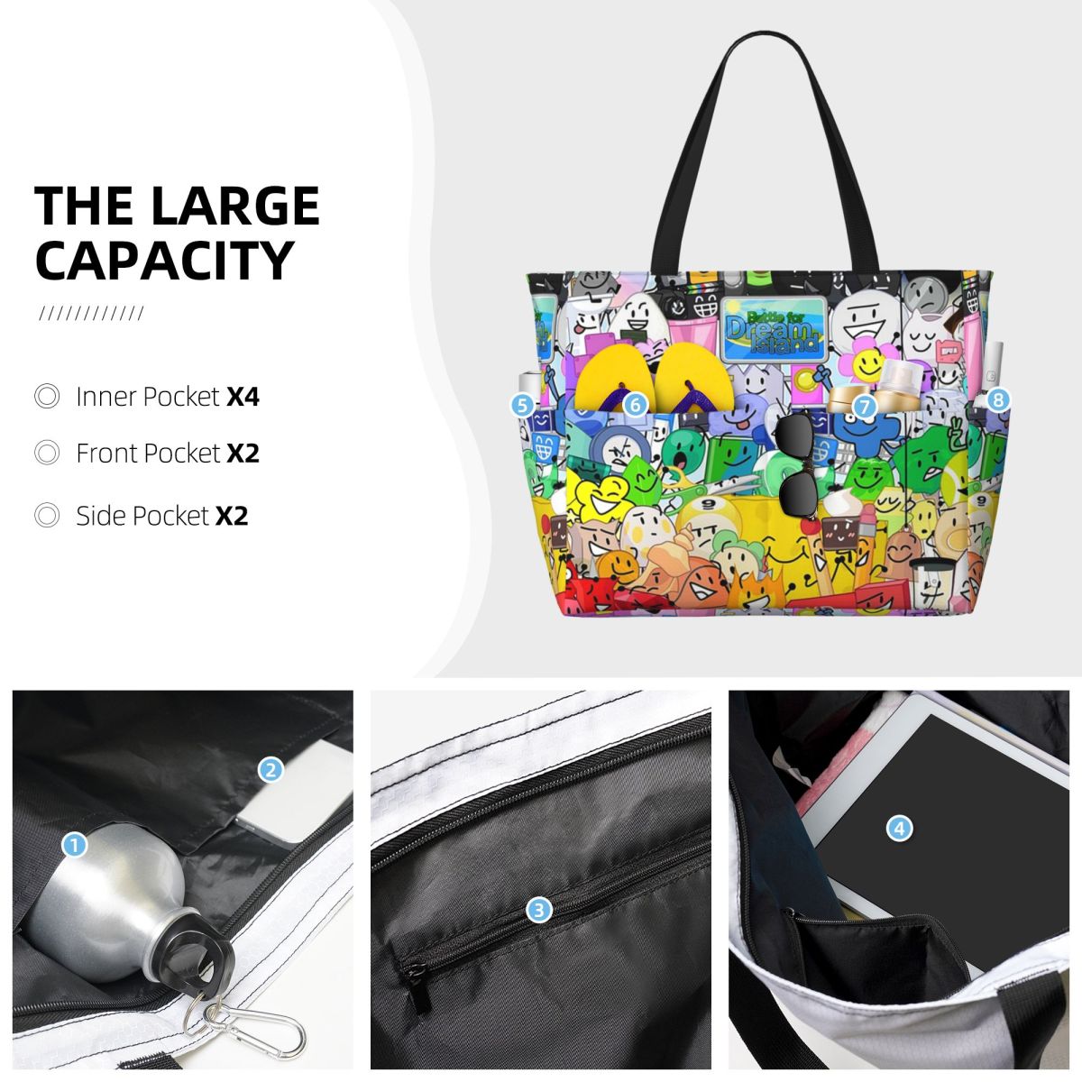 BFDI Group Picture Beach Tote  - Yoga Fitness Group recension och pris