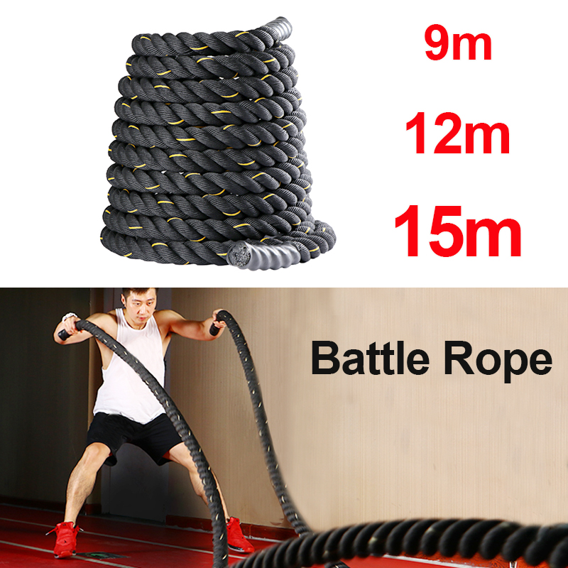 9M/12M/15M Fitness Battle Rope - Battle Rope Exercise recension och pris